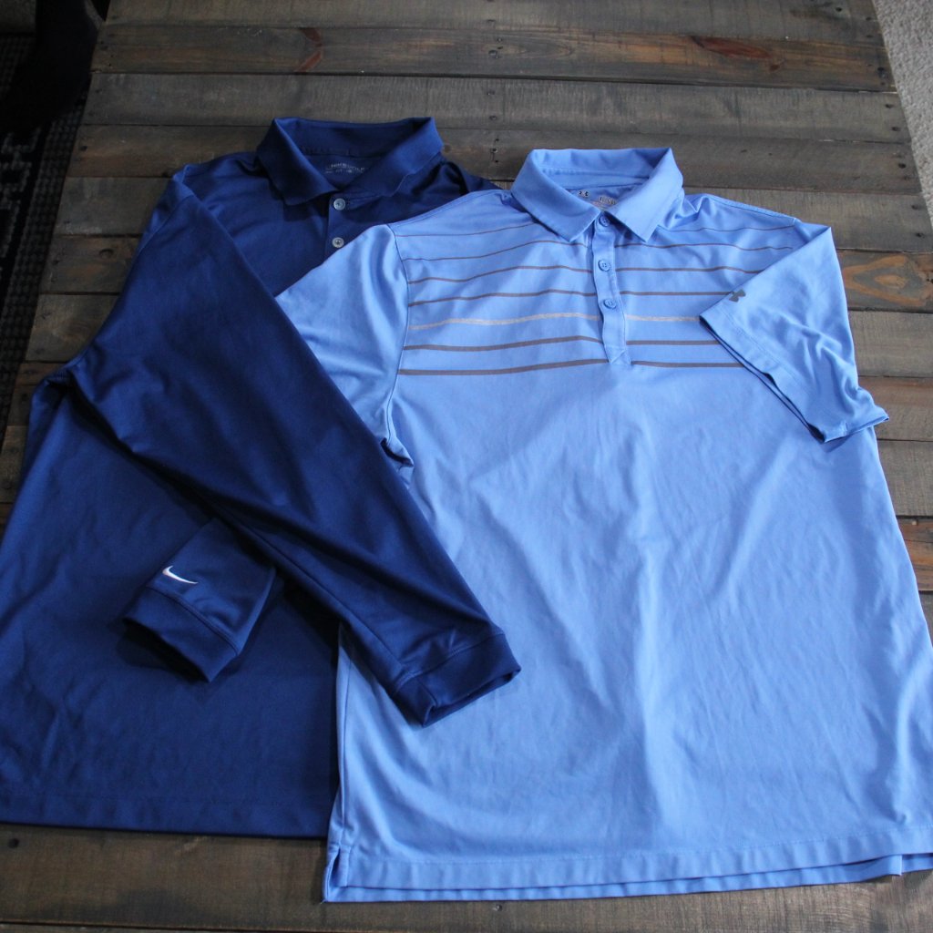 2 Mens Golf Shirts ShortLong Sleeve